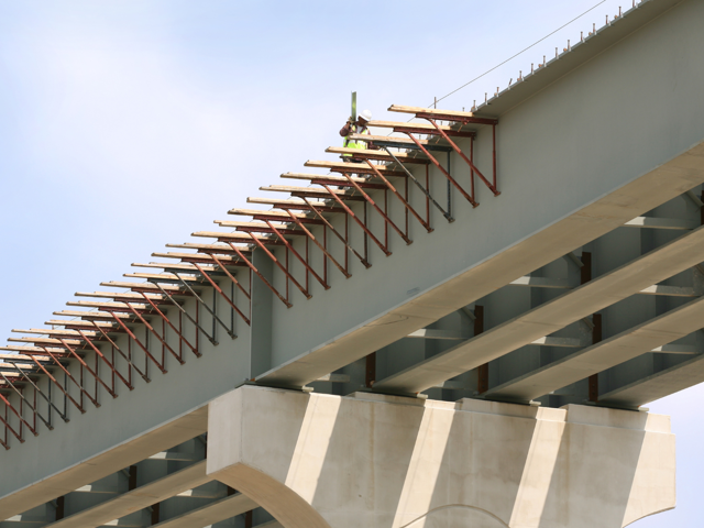 major civil roading bridge project under construction (2)